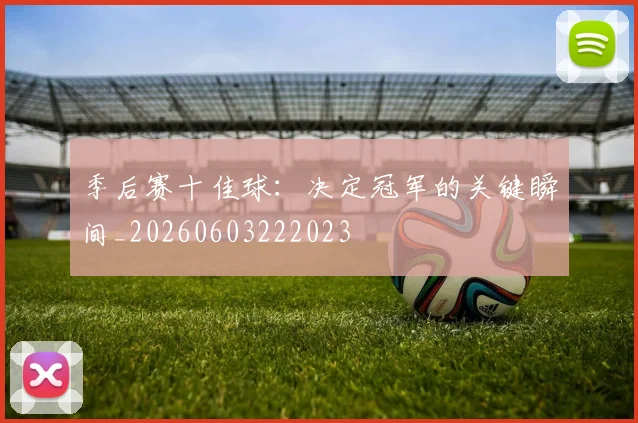 季后赛十佳球：决定冠军的关键瞬间_20260603222023